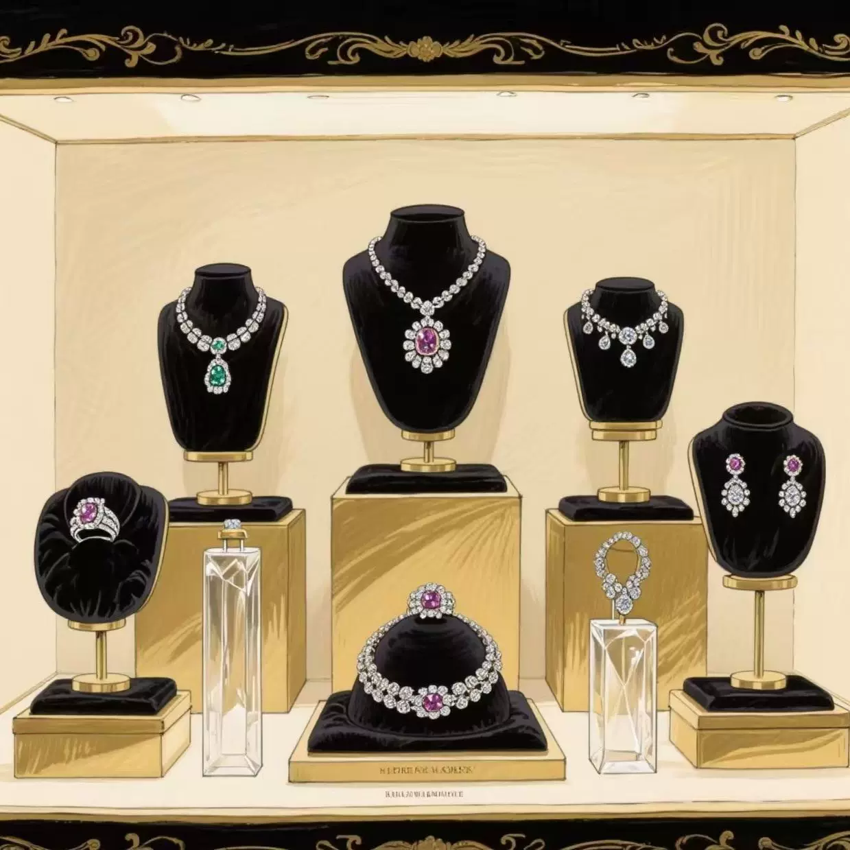 冰澜 Necklace, stand, jewelry, accessory
