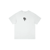 Черная цветная хлопковая футболка с коротким рукавом, в американском стиле, круглый воротник