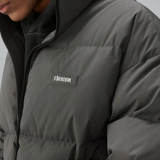 Бархатный однотонный демисезонный пуховик, куртка, утиный пух, в американском стиле