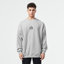  CHINISM CH white sweater mens trend brand ins loose trend round neck pullover national trend couple spring and autumn models