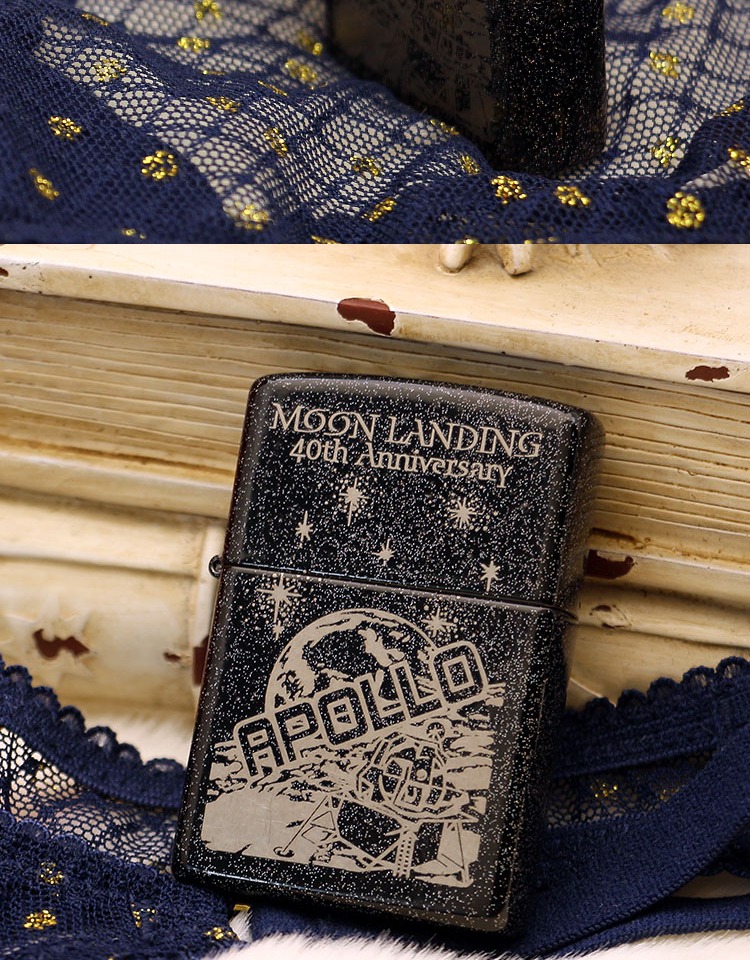 Bật lửa ZIPPO chính hãng 09 Apollo hạ cánh kỷ niệm 40 năm tàu ​​vũ trụ kỷ niệm bộ sưu tập kỷ niệm cấp sưu tập cấp độ 24650 - Bật lửa bật lửa