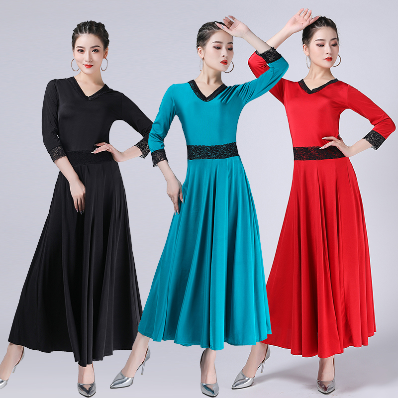 knee length dresses for ladies Sapphire Serenade Ballroom Dress | Standard Collection – DDressing main image 1