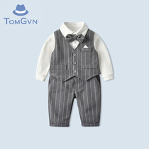  Tommy Gavin baby suit Men and gentlemen three-piece dress 100-day birthday party out baby spring dress