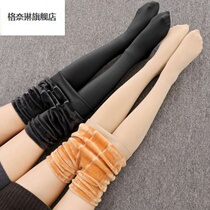 Autumn and winter pantyhose women plus velvet thick warm cotton pants large size stockings leggings jumpsuit jumpsuit light leg socks