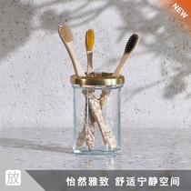 foundhome toothbrush bottle Indian handmade creative minimalist glass toothbrush bottle home creative glass ornaments