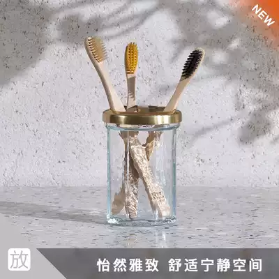 foundhome toothbrush bottle Indian handmade creative glass toothbrush bottle household creative glass ornaments