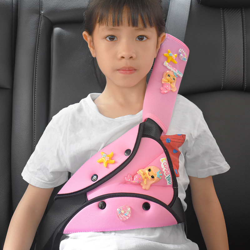 Car Cartoon children Seatbelt fixer No Neck Guard Shoulder Strap Baby Shoulder Protection Sleeve Adjustment Thever