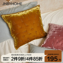 JNBYHOME Jiangnan cloth cushion pillow retro encryption brocade velvet hand-stitched square pillow with core