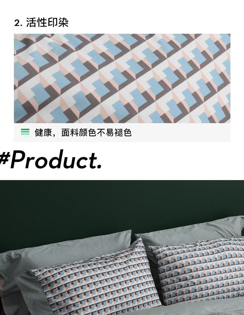 JNBYHOME Vỏ bọc vải Giang Nam một cặp giường lớn 50x75 cotton kẻ sọc màu tinh khiết HI1A3A730 - Gối trường hợp gối tựa đầu giường