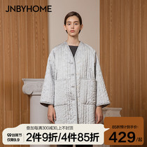 JNBYHOME Jiangnan cloth home clothing cotton padded clothes thick autumn and winter warm double-sided coat can wear long sleeve pajamas