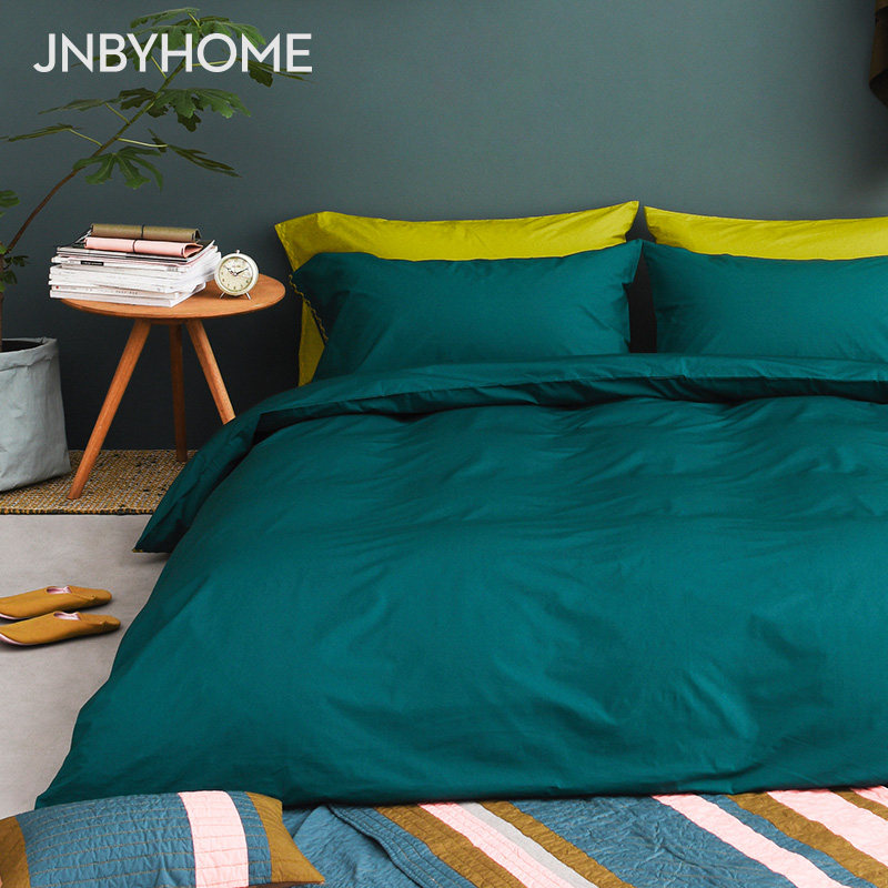 JNBYHOME Jiangnan commoner quilt cover single piece solid color cotton embroidery quilt cover 1 5 meters 1 8 meters HI1A0A690