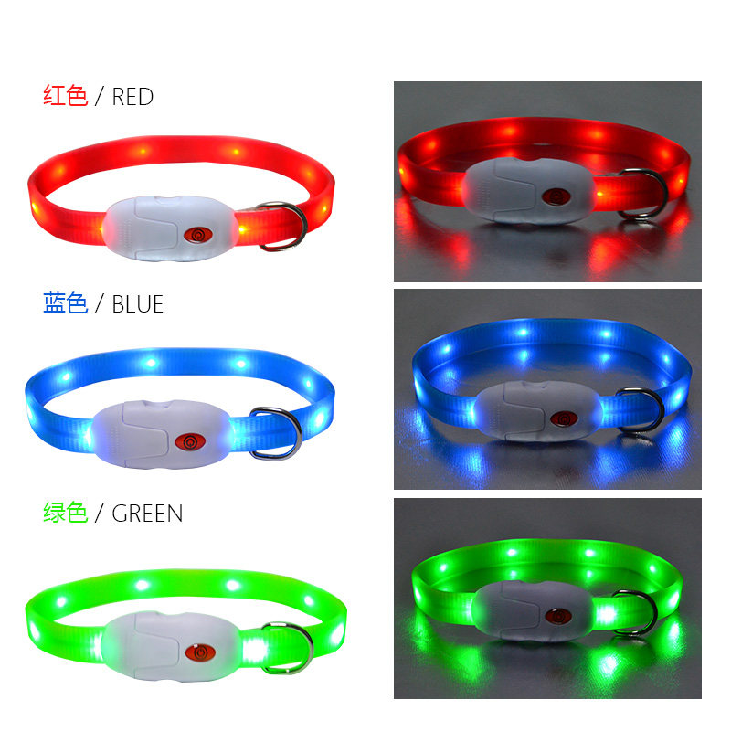 Dog Leash Led Light-Up Collar Rechargeable USB Charging Dog Leash for Small and Medium-Sized Dogs Dog Rope Dog Chain