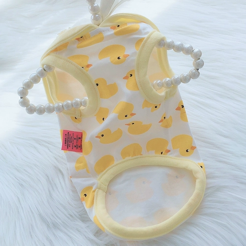 Одежда для щенка лето тонкая плюшевая бишон медведь маленькая собака щенка для домашних животных боевые кошки весна и осенний интернет -жилет