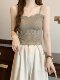 Lace camisole with breast pads for women's summer outer wear 2025 new style tube top and beautiful back bra all-in-one anti-exposure top