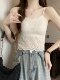 Lace camisole with breast pads for women's summer outer wear 2025 new style tube top and beautiful back bra all-in-one anti-exposure top