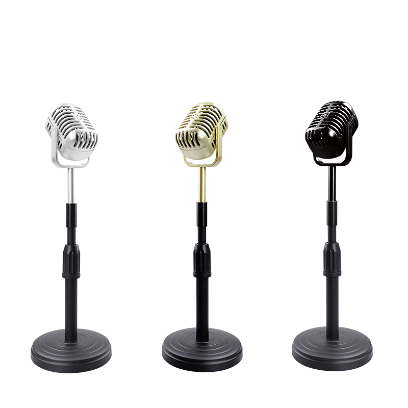 Microphone props simulation retro desktop fake microphone lip-synching stage practice photo studio photography photography