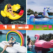 Water floating mat childrens toys female red Net swimming pool floating bed duck swimming ring inflatable mount