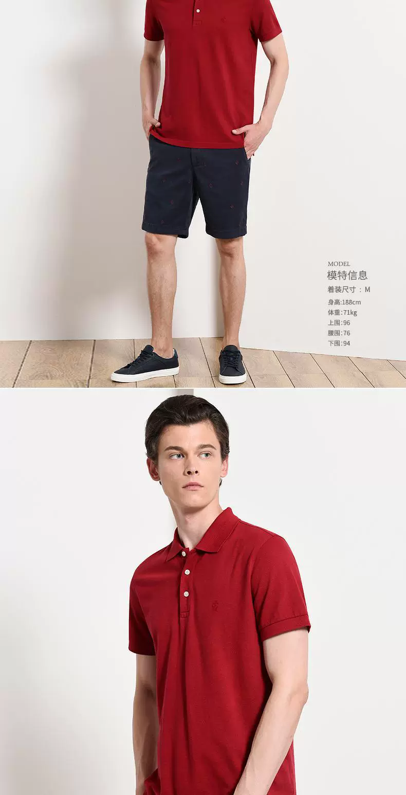 Brooks Brothers / Buck Brothers Áo cotton ngắn tay màu xanh đậm Áo thun1000038257 ~ ~