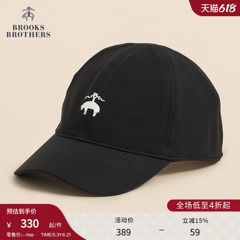 Brooks Brothers Men's Spring and Summer New Mesh Stitching Reflective Logo Baseball Cap Brooks Brothers Men's Spring and Summer New Mesh Stitching Reflective Logo Baseball Cap