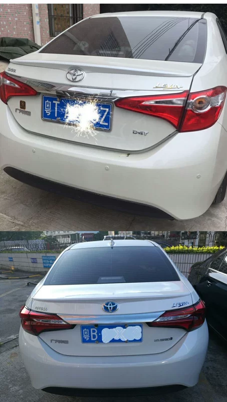 Dành riêng cho 14-17 Corolla mới sửa đổi đuôi Toyota Lei Ling sơn miễn phí đấm đôi áp lực động cơ