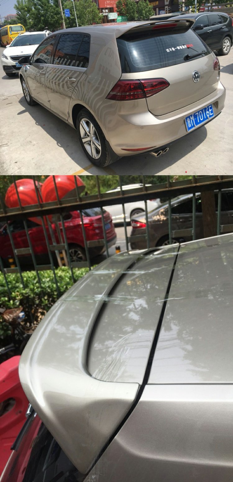 Dành riêng cho Volkswagen Golf 7 đuôi 14-18 mô hình cao 7 cánh sửa đổi trên cánh cố định đấm miễn phí với sơn Đuôi gió the thao