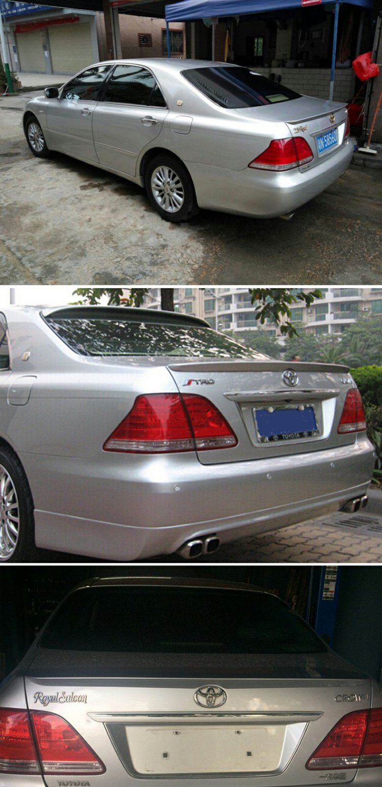 04-09 Toyota Crown đuôi 12 thế hệ áp lực đuôi cánh 08 đuôi vương miện cũ sửa đổi đặc biệt đuôi nhỏ - Sopida trên