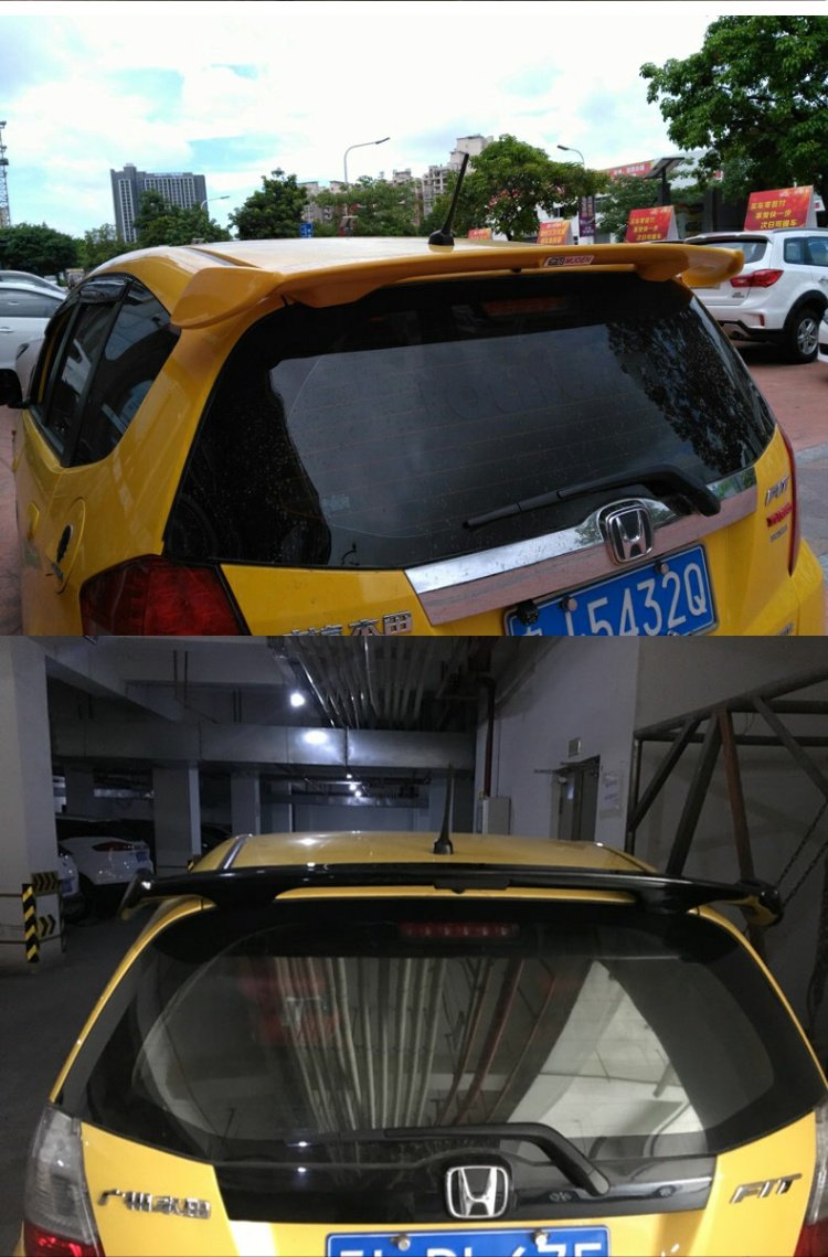 Honda 08-13 Fit hatchback Tail Hai thế hệ cũ Fit sửa đổi cánh gió chuyên dụng không giới hạn cánh gió cánh lướt gió mazda 3 2020