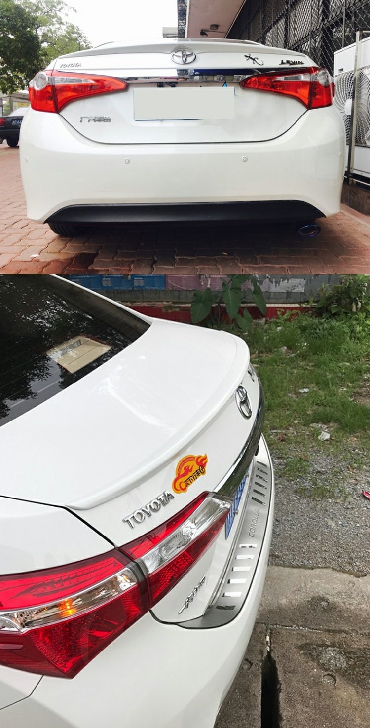Dành riêng cho 14-17 Corolla mới sửa đổi đuôi Toyota Lei Ling sơn miễn phí đấm đôi áp lực động cơ cánh gió xe hơi