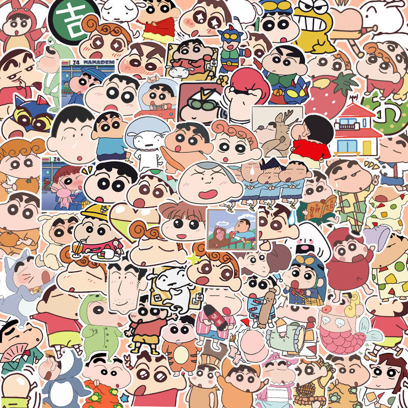 100 Crayon Xiaoxin stickers cute pattern suitcase notebook mobile phone water cup decoration waterproof non-repeat