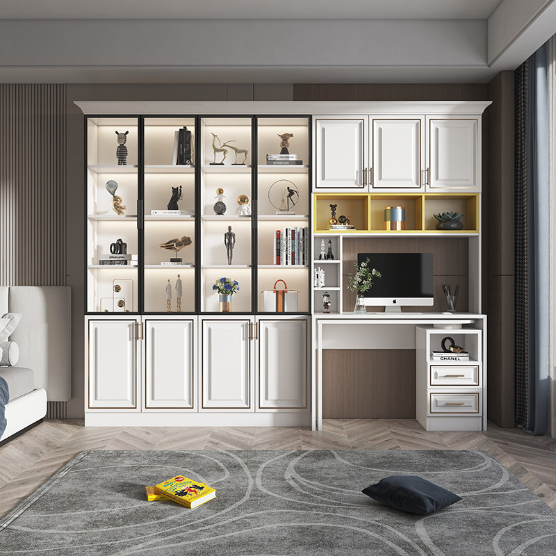 Bookcase Desk Integrated Bookcase Computer Desk Home Bedroom Book Room Writing Learning Table Suit Combination Customizable