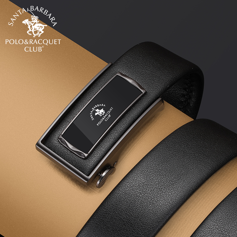 St Grand Paolo Upscale Leather Strap Man Genuine Leather Automatic Buttoning Men's Pants With Pure Cow Leather Male Suit Belt