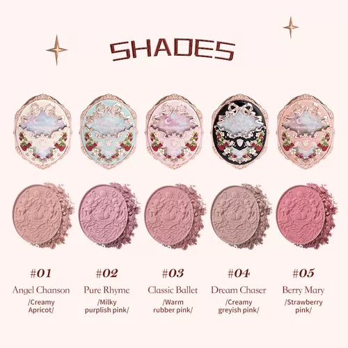 [Flower Knows Strawberry Rococo Blusher Embossed Blush Face]