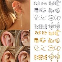 16pcs set Ear Cuffs Leaf Star Flower Clip Earrings for