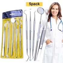 5PC set Stainless Steel Dental Mirror Dental Tool Set With