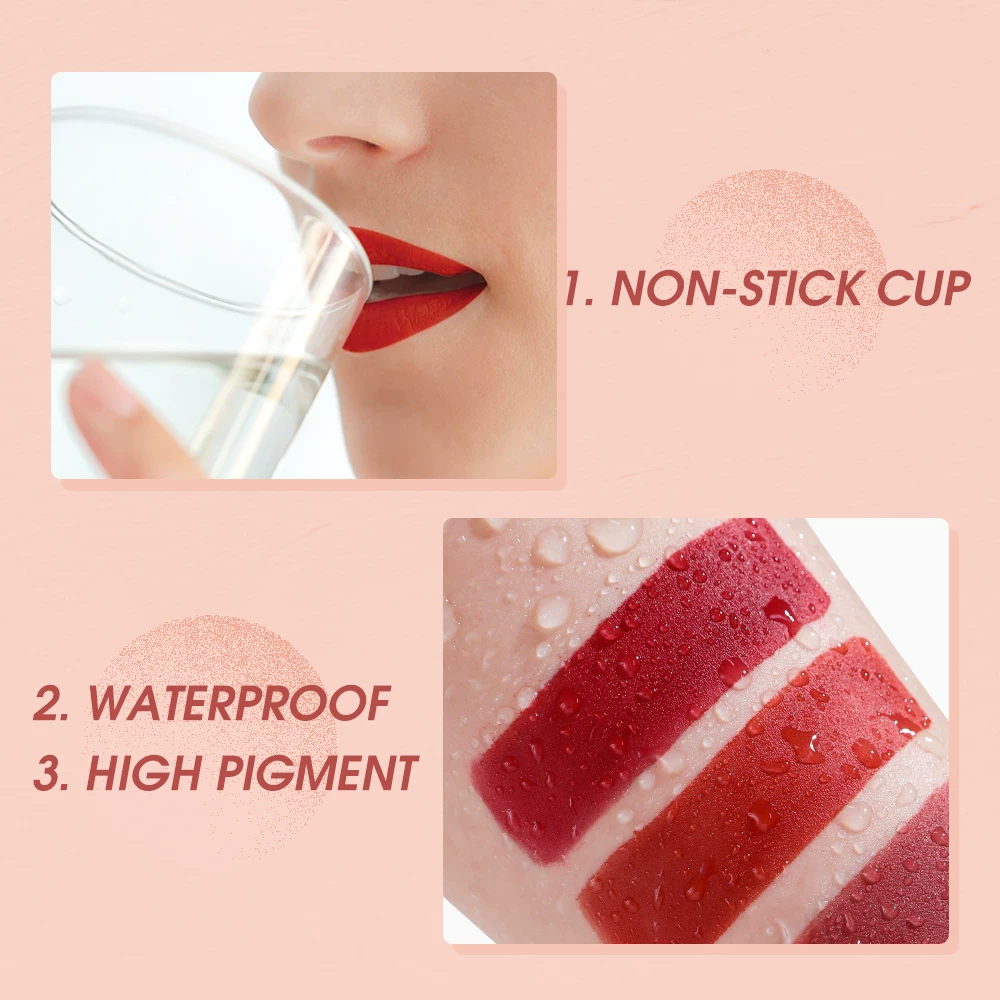  Velvet LipstiPJKlckMautte Lip Gloss Liqid Lip Tint Cream 8
