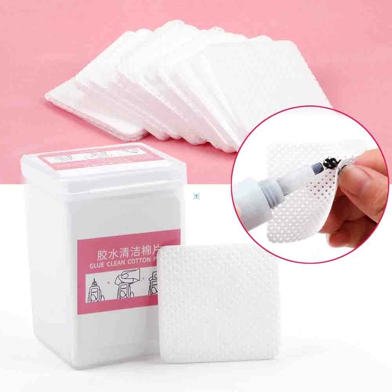 [200/400Pcs П pads remover для клей для наращивания ресниц без ворса]