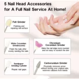 Портативная электрическая дрель для ухода за ногтями YIKOOLIN с 4 шт.