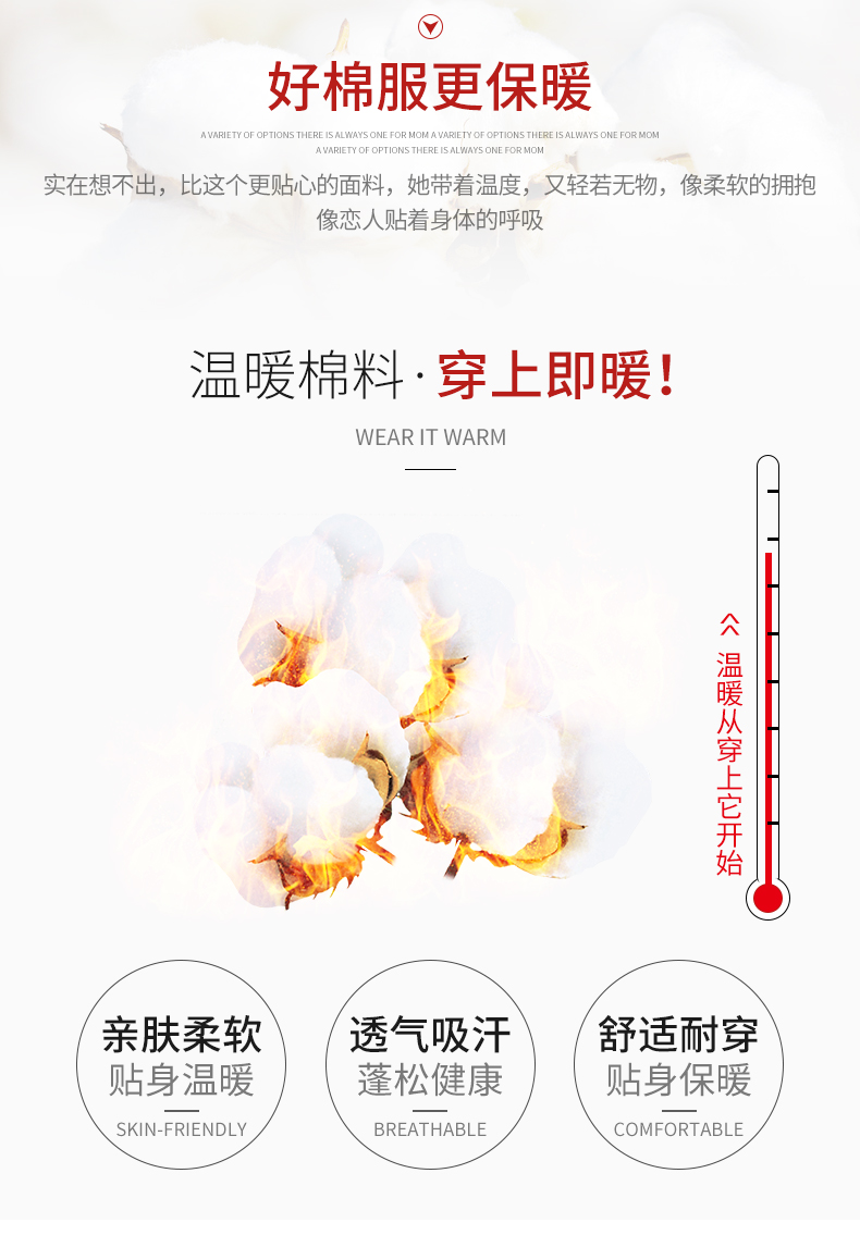 妈妈大毛领羽绒棉服 图2
