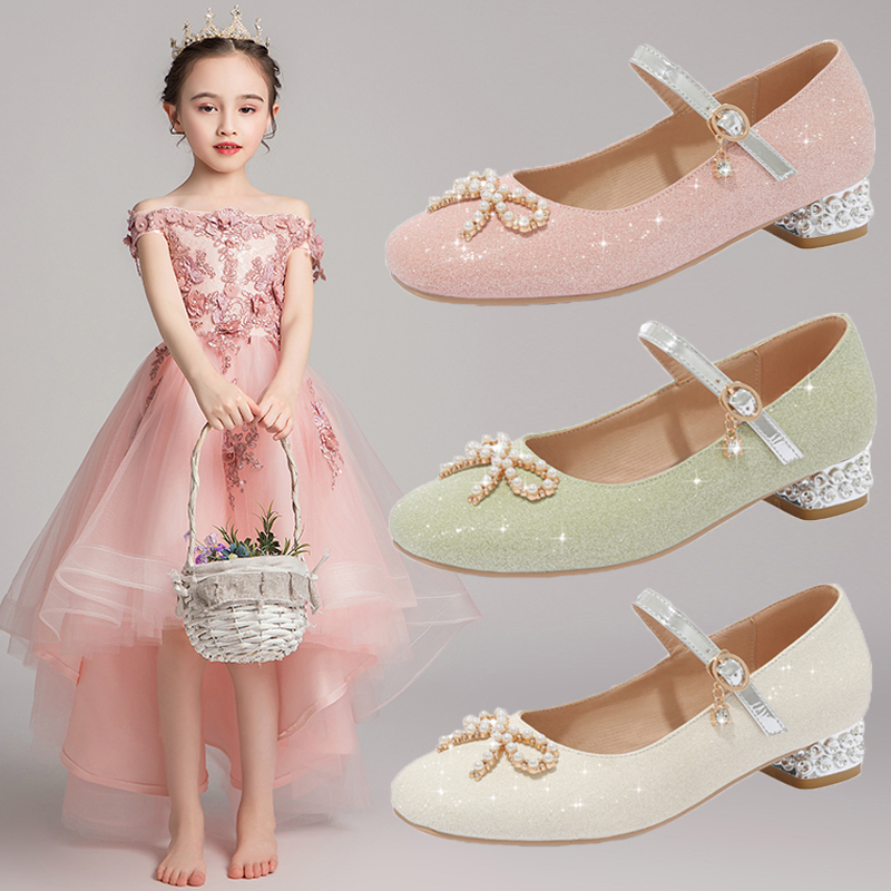 2026 Spring and Autumn New Style Medium and Large Children's Single Shoes Children's Crystal Shoes Summer Little Girls Princess Shoes Girls' High Heels 2026 Spring and Autumn New Style Medium and Large Children's Single Shoes Children's Crystal Shoes Summer Little Girls Princess Shoes Girls' High Heels