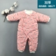 Bộ đồ liền thân cotton cotton cho bé mùa thu đông nam nữ ra ngoài quần áo dày quần áo sơ sinh jumpsuit trẻ em thu đông