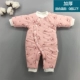 Bộ đồ liền thân cotton cotton cho bé mùa thu đông nam nữ ra ngoài quần áo dày quần áo sơ sinh jumpsuit trẻ em thu đông