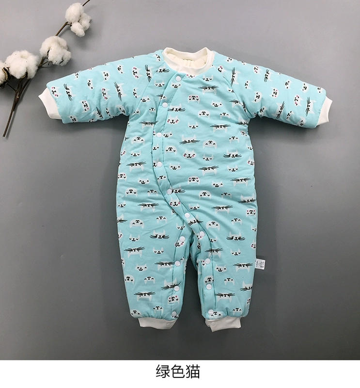 Áo cotton cho bé handmade, quần áo mùa đông, chăn bông dày, ấm, romper, cotton nguyên chất, cotton, ấm, ấm quần áo cho trẻ sơ sinh