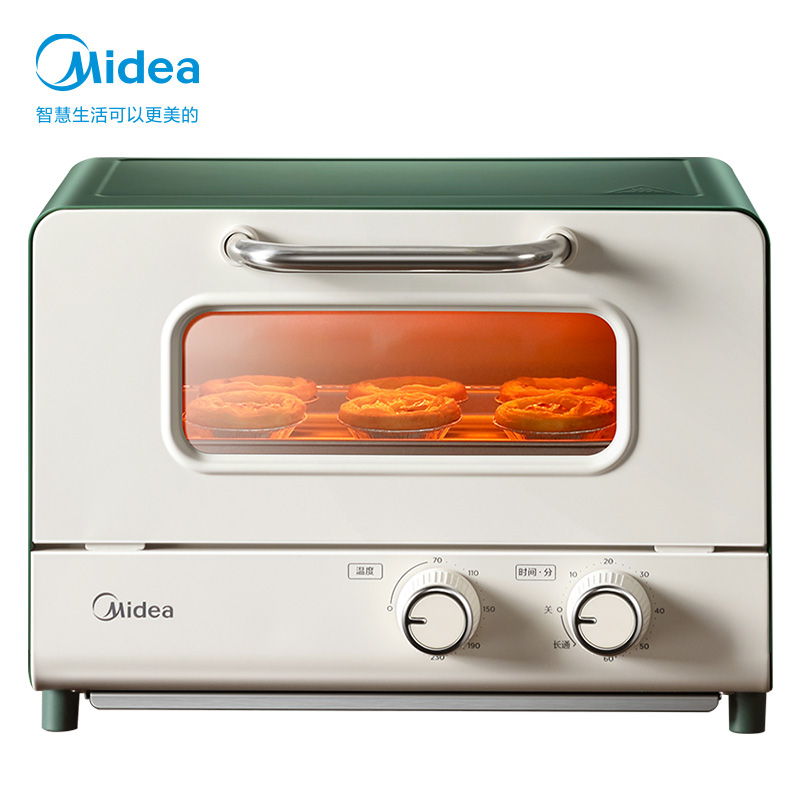Midea Beauty PT1203 Home Desktop Mini Electric Oven Mesh Red Oven Mechanical operation 12 liters