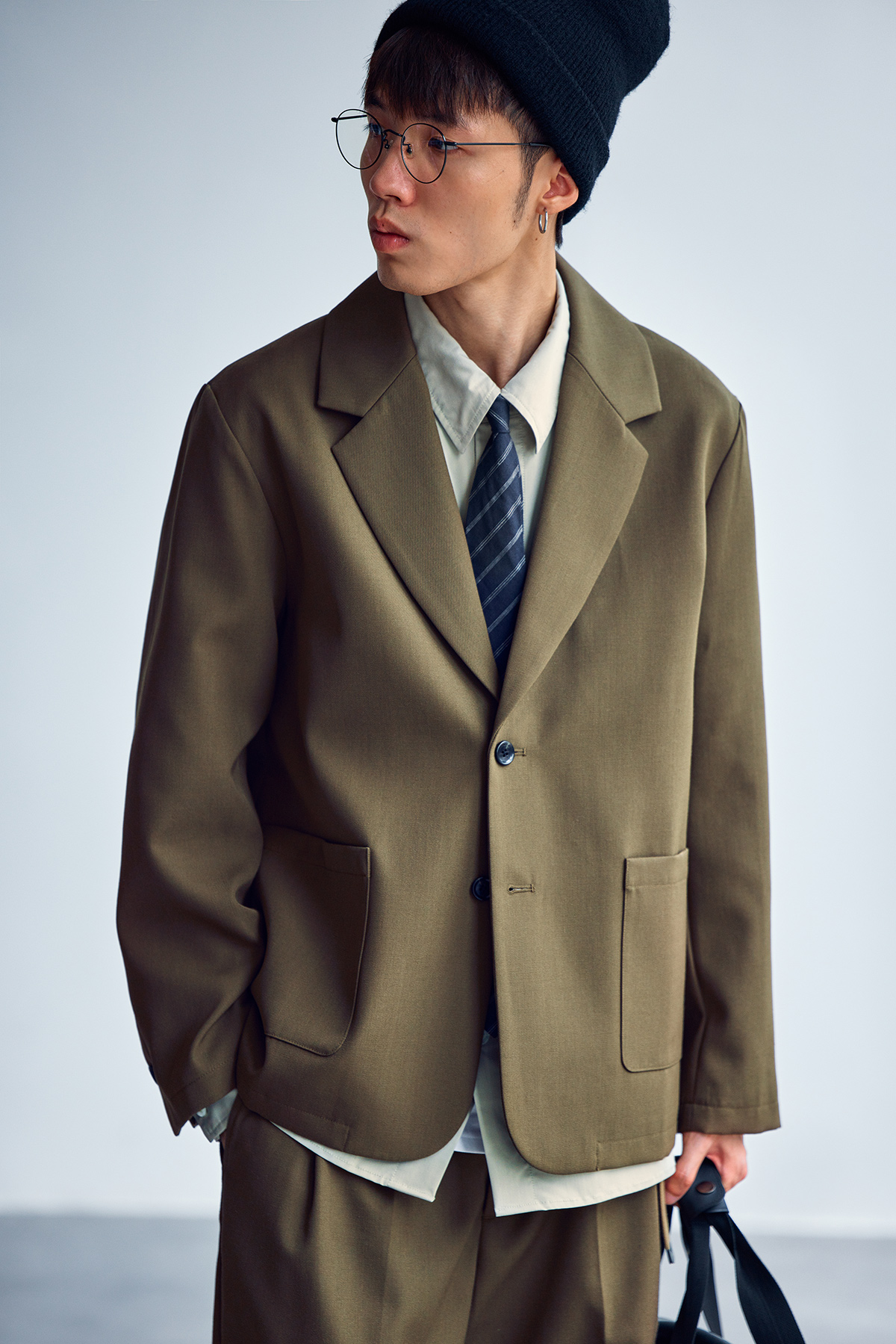 HUMANIMAL21AW ] Japan imports two single - row casual suit jacket jacket for Merino wool