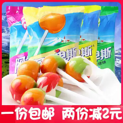 Alpine lollipop 5 bags of 100 original milk fruit flavor spree Happy sugar Children's Day snacks