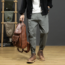 Pants with Martin boots mens loose autumn and winter large size Tide brand fat casual Japanese retro tooling Harlan