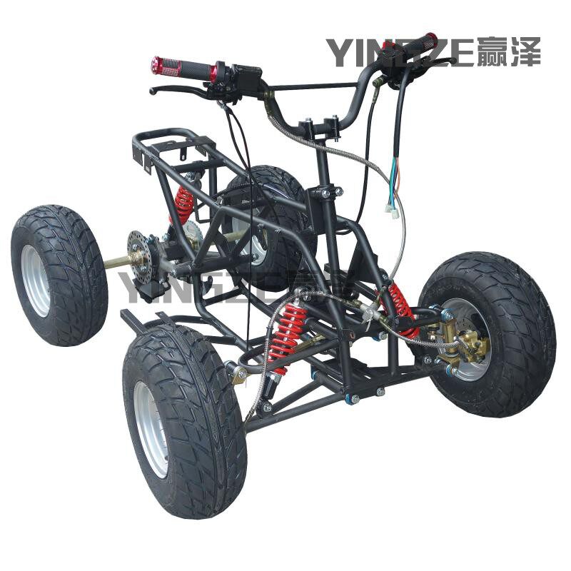 Modified four-wheel motorcycle ATV accessories frame assembly shock absorption rear axle rear axle front and rear disc brakes 7-inch road tires