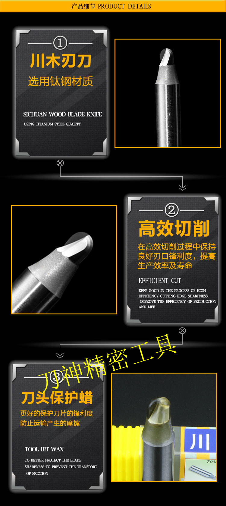 Chuanmu lưỡi dao TCT dao TCT dao đáy tròn 1/2 * 1/4 - Dụng cụ cắt mũi khoan thép