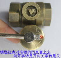 Inner Triangle Heating Key Triangle Magnetic Lock Heating Piping Table Front Valve Key Hot Water Thermal