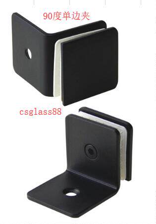 90 degree single side black glass fixing clip bathroom glass door partition shower room super connection clip 304 stainless steel